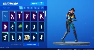 Conta fortnite com 36 skins, várias danças, picaretas, etc