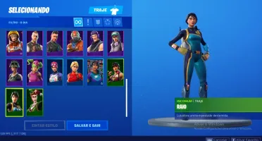 Conta fortnite com 36 skins, várias danças, picaretas, etc