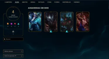 SMURF PLATINA 4 (OTIMO MMR) 4 SKINS 25 CHAMPS LEVEL 35