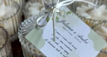 Vela Aromática Bomboniere Personalizada Casamento