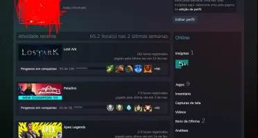 conta steam com varios jogos pagos no lost ark tem 3 char lv
