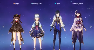 Genshin Impact Hu Tao+Yelan+Ayaka+Raiden+Xiao+34Wishes