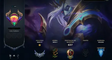 Conta Level 688, com 253 skins, todos os campeões e 25K EA