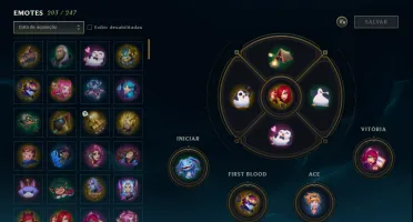 Conta Level 688, com 253 skins, todos os campeões e 25K EA