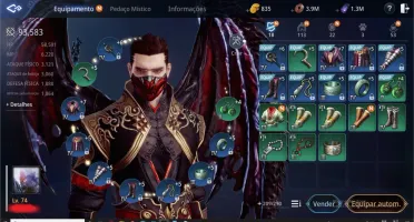 Mir4 / Lancer / lv 74 / 93.5k /2 escama 1 chifre heroico