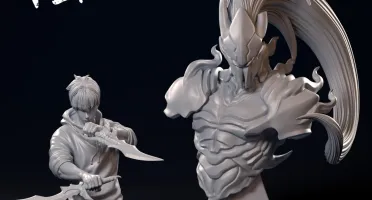 Sung Jin Woo and Igris solo leveling 3d stl