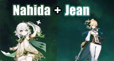 Conta Genshin Impact AR 5 com Nahida e Jean