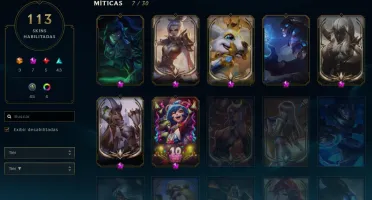 Conta League of Legends Com 7 Skins Míticas/Prestígio!