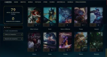 Esmeralda 1 com 55 Champs e 6 Skins
