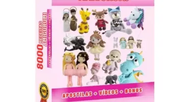 8000 Receitas Amigurumi Atualizadas + Apostilas + Vídeos