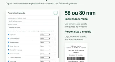 Fichas Evento — Licença Anual Para 1 Computador