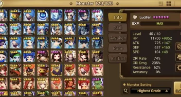 Summoners War Global com Luci Leo Teshar Gany XingZhe
