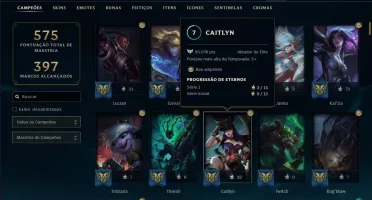 CONTA LOL 268 SKINS, TODOS OS CAMPEOES, PLATINA 3 NIVEL 268