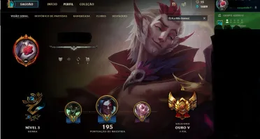 Conta LOL Gold 5/51 Campeões/15 Skins.