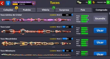 Conta 8 ball pool 8 lendários 700m