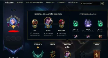Conta RIOT com contas de Valorant e League of Legends.