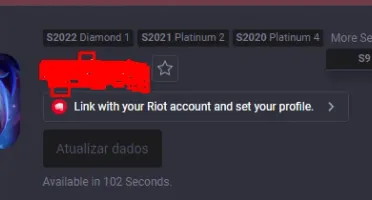 Conta RIOT com contas de Valorant e League of Legends.