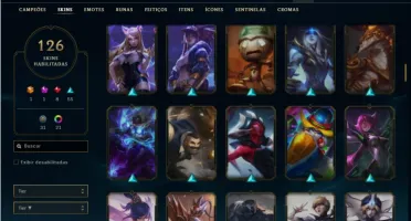 Conta ouro 3 com 160 Champs e 126 Skins + 4 Vitoriosas