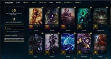 Conta platina 1 e platina 4 com 4 skins e 32 champs MAIN SUP