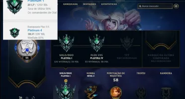 Conta platina 1 e platina 4 com 4 skins e 32 champs MAIN SUP