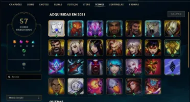 Conta platina 1 e platina 4 com 4 skins e 32 champs MAIN SUP