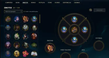 Conta platina 1 e platina 4 com 4 skins e 32 champs MAIN SUP