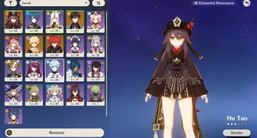 Genshin Impact AR33 - Hutao + Zhongli + Catalisador 5*