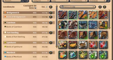 conta Albion com 1.6b fama 9m coleta 320m  prata em itens