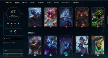 Conta LoL 275 com algumas skins