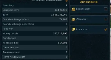 CONTA RUNESCAPE 3 MAX CAP