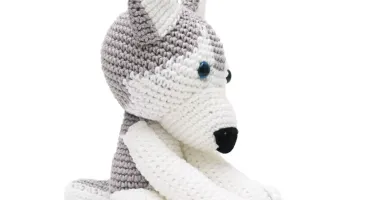 Husky Siberiano em amigurumi