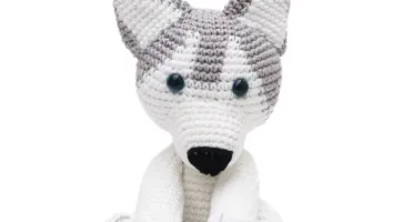 Husky Siberiano em amigurumi