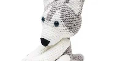 Husky Siberiano em amigurumi