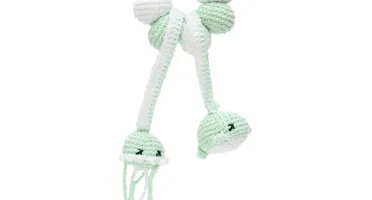 Chocalho de Bebê Amigurumi Crochê Verde