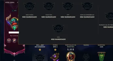 Unranked com TODOS os Champs e 287 Skins ( MID / ADC / JG )