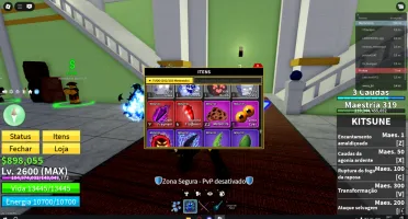 Conta level max Com Kitsune , CDK, Skull guitar e raça V4