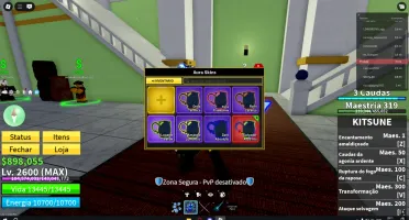 Conta level max Com Kitsune , CDK, Skull guitar e raça V4