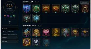 ÓTIMA CONTA PLATINA 252 SKINS!