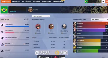 Conta Overwatch - 3 Passes completos + skins e moedas