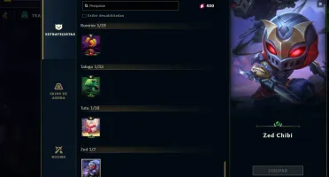 Conta focada em TFT no LOL + SKINS no LOL