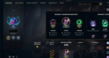 Conta de League Of Legends e Valorant