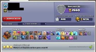 Conta Clash of Clans cv10 quase full PROMOÇÃO