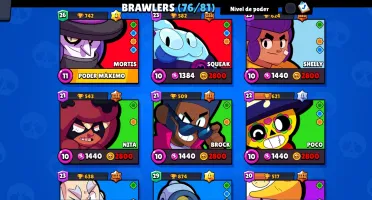 Conta De Brawl Stars 25K De TrofĂ©uđ 76 Brawlers