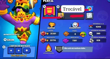 Conta De Brawl Stars 25K De TrofĂ©uđ 76 Brawlers