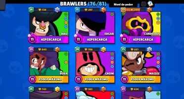 Conta De Brawl Stars 25K De TrofĂ©uđ 76 Brawlers