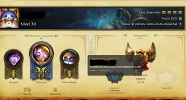 Conta Gold V mmr bom