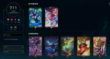 Conta LoL - 211 skins