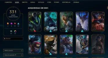 🔥 CONTA LOL – 328 SKINS, NÍVEL 309, TODOS OS CAMPEÕES 🔥