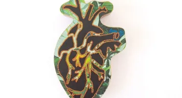 Enfeite de Parede Coração Verde