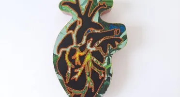 Enfeite de Parede Coração Verde